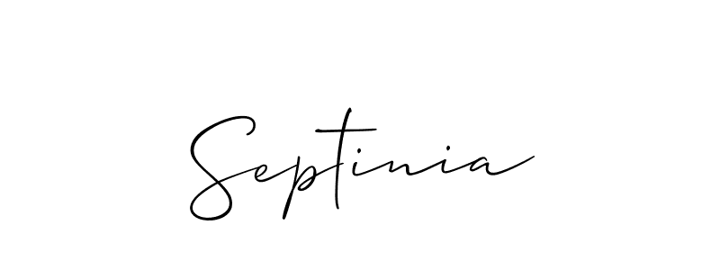 if you are searching for the best signature style for your name Septinia. so please give up your signature search. here we have designed multiple signature styles  using Allison_Script. Septinia signature style 2 images and pictures png