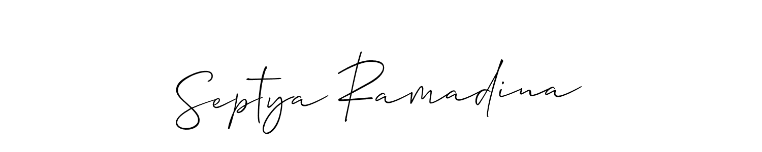 This is the best signature style for the Septya Ramadina name. Also you like these signature font (Allison_Script). Mix name signature. Septya Ramadina signature style 2 images and pictures png