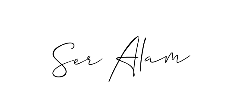 Create a beautiful signature design for name Ser Alam. With this signature (Allison_Script) fonts, you can make a handwritten signature for free. Ser Alam signature style 2 images and pictures png