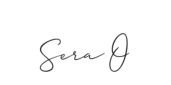 The best way (Allison_Script) to make a short signature is to pick only two or three words in your name. The name Sera O include a total of six letters. For converting this name. Sera O signature style 2 images and pictures png