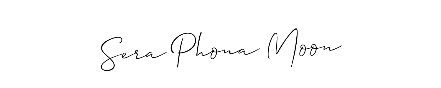 Also You can easily find your signature by using the search form. We will create Sera Phona Moon name handwritten signature images for you free of cost using Allison_Script sign style. Sera Phona Moon signature style 2 images and pictures png