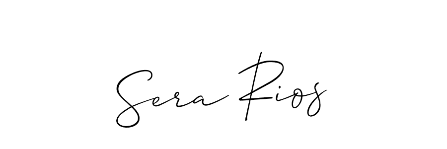 Allison_Script is a professional signature style that is perfect for those who want to add a touch of class to their signature. It is also a great choice for those who want to make their signature more unique. Get Sera Rios name to fancy signature for free. Sera Rios signature style 2 images and pictures png