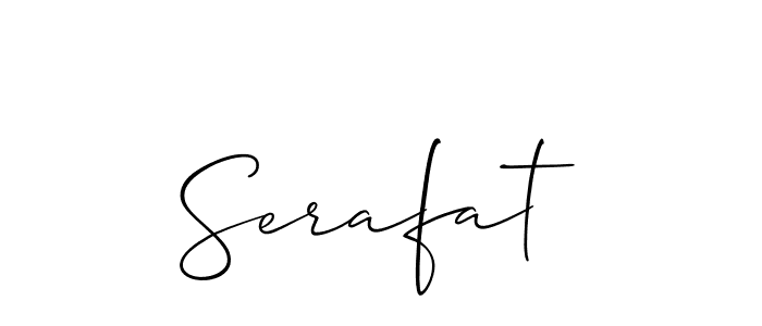 Serafat stylish signature style. Best Handwritten Sign (Allison_Script) for my name. Handwritten Signature Collection Ideas for my name Serafat. Serafat signature style 2 images and pictures png