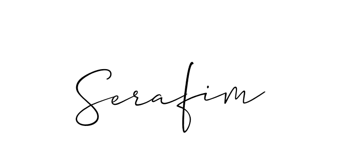 Make a beautiful signature design for name Serafim. With this signature (Allison_Script) style, you can create a handwritten signature for free. Serafim signature style 2 images and pictures png