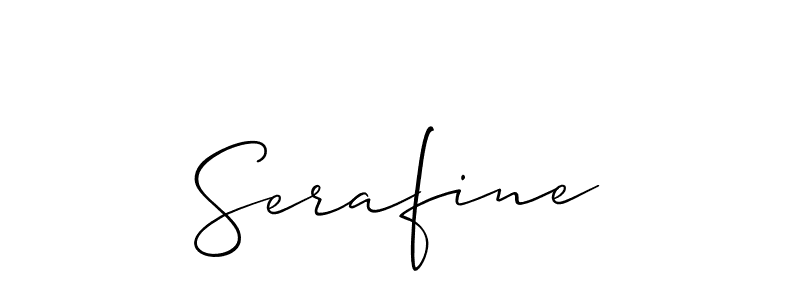 How to make Serafine name signature. Use Allison_Script style for creating short signs online. This is the latest handwritten sign. Serafine signature style 2 images and pictures png