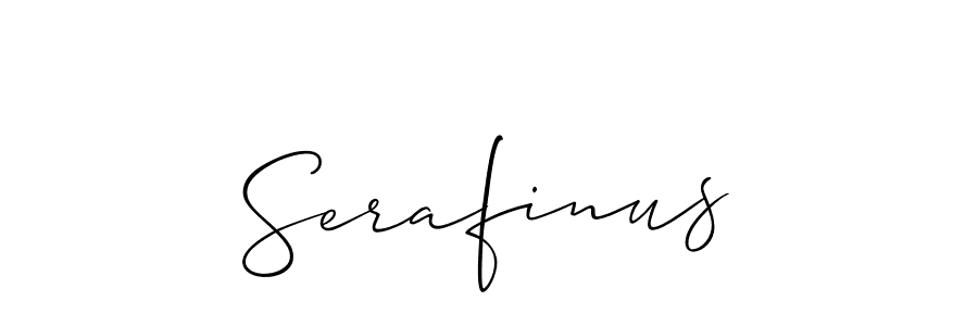 The best way (Allison_Script) to make a short signature is to pick only two or three words in your name. The name Serafinus include a total of six letters. For converting this name. Serafinus signature style 2 images and pictures png
