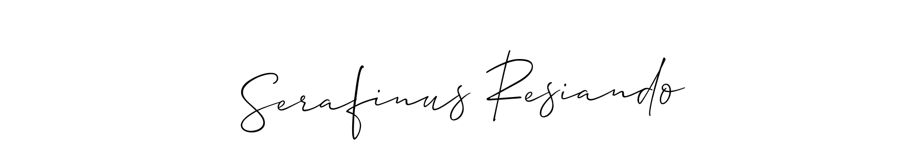 if you are searching for the best signature style for your name Serafinus Resiando. so please give up your signature search. here we have designed multiple signature styles  using Allison_Script. Serafinus Resiando signature style 2 images and pictures png
