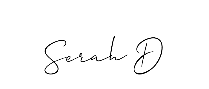 The best way (Allison_Script) to make a short signature is to pick only two or three words in your name. The name Serah D include a total of six letters. For converting this name. Serah D signature style 2 images and pictures png