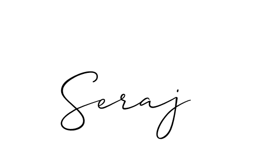 The best way (Allison_Script) to make a short signature is to pick only two or three words in your name. The name Seraj include a total of six letters. For converting this name. Seraj signature style 2 images and pictures png
