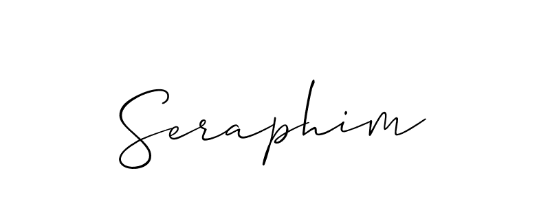 Use a signature maker to create a handwritten signature online. With this signature software, you can design (Allison_Script) your own signature for name Seraphim. Seraphim signature style 2 images and pictures png