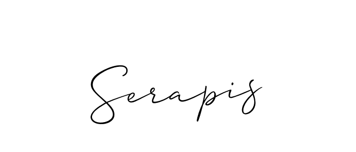 Make a beautiful signature design for name Serapis. With this signature (Allison_Script) style, you can create a handwritten signature for free. Serapis signature style 2 images and pictures png