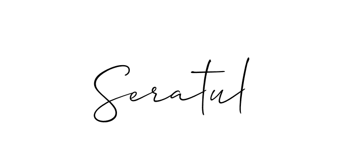 How to make Seratul signature? Allison_Script is a professional autograph style. Create handwritten signature for Seratul name. Seratul signature style 2 images and pictures png