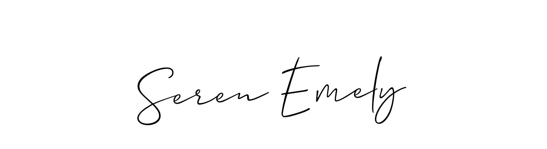 Design your own signature with our free online signature maker. With this signature software, you can create a handwritten (Allison_Script) signature for name Seren Emely. Seren Emely signature style 2 images and pictures png