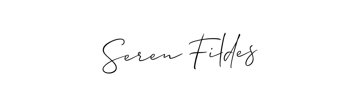 Allison_Script is a professional signature style that is perfect for those who want to add a touch of class to their signature. It is also a great choice for those who want to make their signature more unique. Get Seren Fildes name to fancy signature for free. Seren Fildes signature style 2 images and pictures png