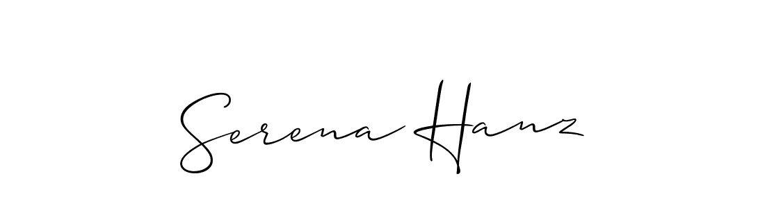 Make a beautiful signature design for name Serena Hanz. With this signature (Allison_Script) style, you can create a handwritten signature for free. Serena Hanz signature style 2 images and pictures png