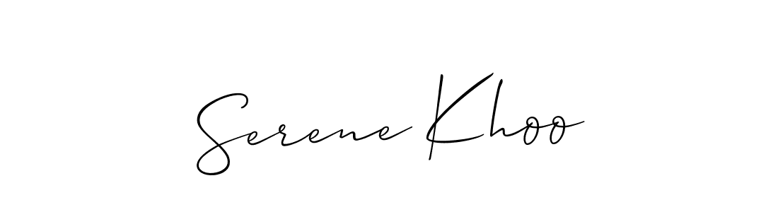 Design your own signature with our free online signature maker. With this signature software, you can create a handwritten (Allison_Script) signature for name Serene Khoo. Serene Khoo signature style 2 images and pictures png