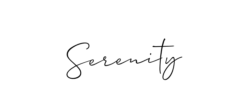 Create a beautiful signature design for name Serenity. With this signature (Allison_Script) fonts, you can make a handwritten signature for free. Serenity signature style 2 images and pictures png