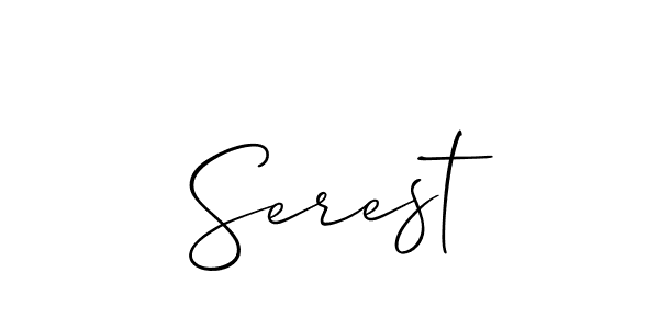 Create a beautiful signature design for name Serest. With this signature (Allison_Script) fonts, you can make a handwritten signature for free. Serest signature style 2 images and pictures png