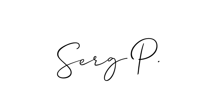 Similarly Allison_Script is the best handwritten signature design. Signature creator online .You can use it as an online autograph creator for name Serg P.. Serg P. signature style 2 images and pictures png