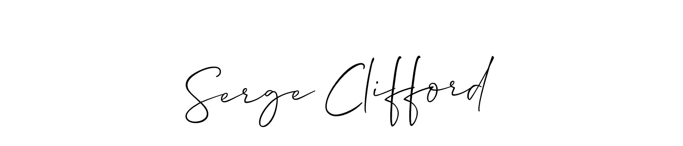 if you are searching for the best signature style for your name Serge Clifford. so please give up your signature search. here we have designed multiple signature styles  using Allison_Script. Serge Clifford signature style 2 images and pictures png