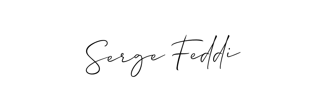 Make a short Serge Feddi signature style. Manage your documents anywhere anytime using Allison_Script. Create and add eSignatures, submit forms, share and send files easily. Serge Feddi signature style 2 images and pictures png
