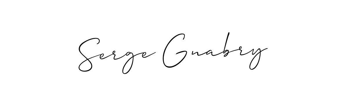 Similarly Allison_Script is the best handwritten signature design. Signature creator online .You can use it as an online autograph creator for name Serge Gnabry. Serge Gnabry signature style 2 images and pictures png