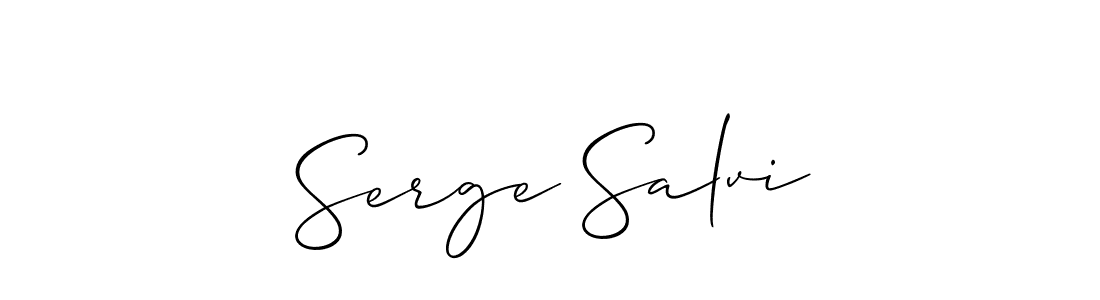 How to make Serge Salvi signature? Allison_Script is a professional autograph style. Create handwritten signature for Serge Salvi name. Serge Salvi signature style 2 images and pictures png
