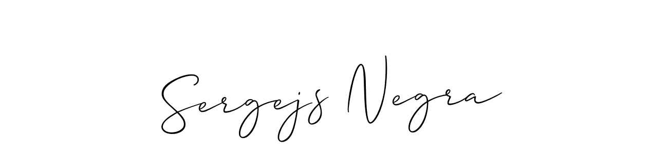 See photos of Sergejs Negra official signature by Spectra . Check more albums & portfolios. Read reviews & check more about Allison_Script font. Sergejs Negra signature style 2 images and pictures png