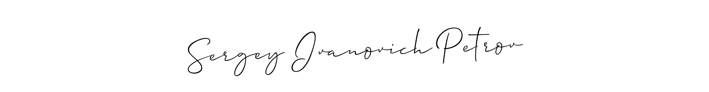 How to make Sergey Ivanovich Petrov name signature. Use Allison_Script style for creating short signs online. This is the latest handwritten sign. Sergey Ivanovich Petrov signature style 2 images and pictures png