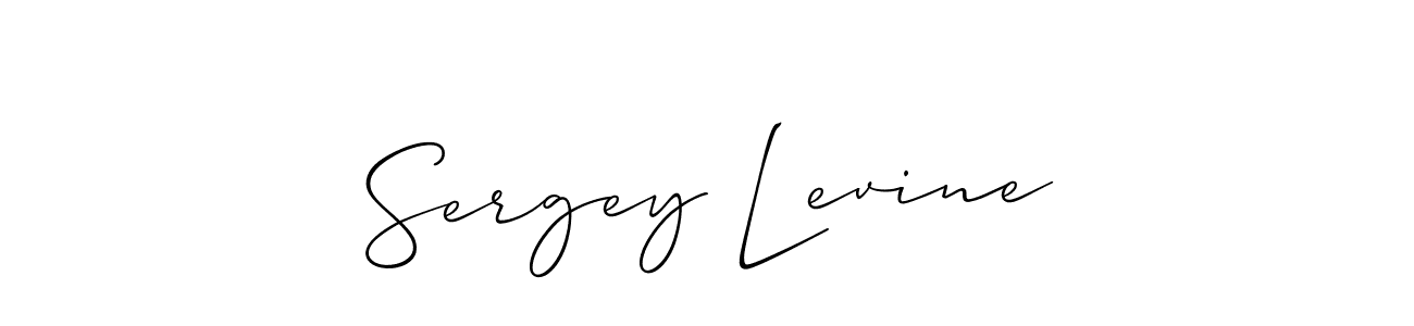 You should practise on your own different ways (Allison_Script) to write your name (Sergey Levine) in signature. don't let someone else do it for you. Sergey Levine signature style 2 images and pictures png