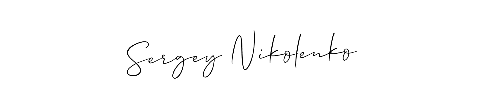 This is the best signature style for the Sergey Nikolenko name. Also you like these signature font (Allison_Script). Mix name signature. Sergey Nikolenko signature style 2 images and pictures png