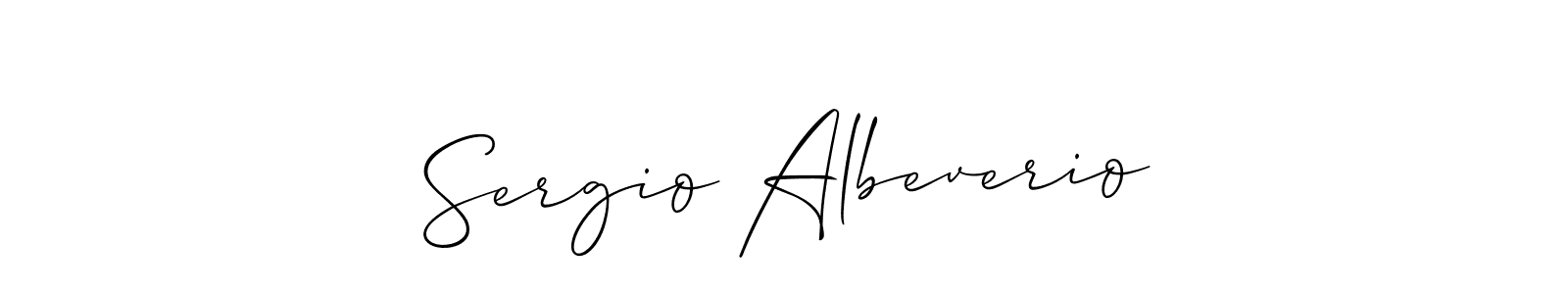 Also You can easily find your signature by using the search form. We will create Sergio Albeverio name handwritten signature images for you free of cost using Allison_Script sign style. Sergio Albeverio signature style 2 images and pictures png