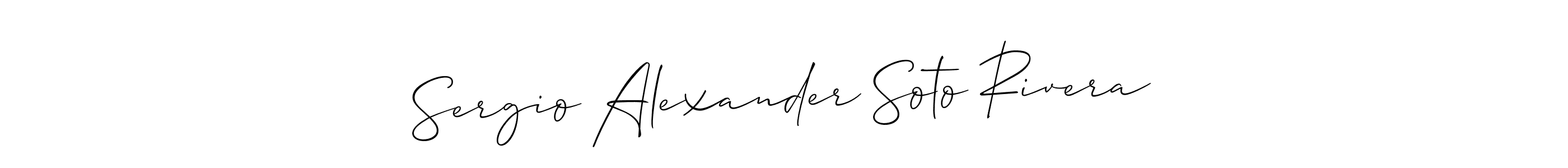 Check out images of Autograph of Sergio Alexander Soto Rivera name. Actor Sergio Alexander Soto Rivera Signature Style. Allison_Script is a professional sign style online. Sergio Alexander Soto Rivera signature style 2 images and pictures png