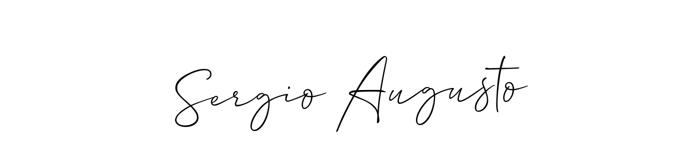 Make a beautiful signature design for name Sergio Augusto. With this signature (Allison_Script) style, you can create a handwritten signature for free. Sergio Augusto signature style 2 images and pictures png