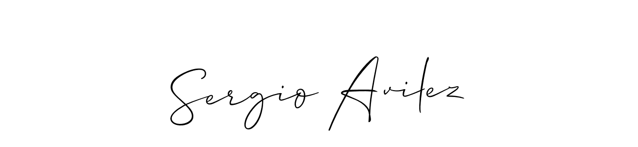 Also we have Sergio Avilez name is the best signature style. Create professional handwritten signature collection using Allison_Script autograph style. Sergio Avilez signature style 2 images and pictures png