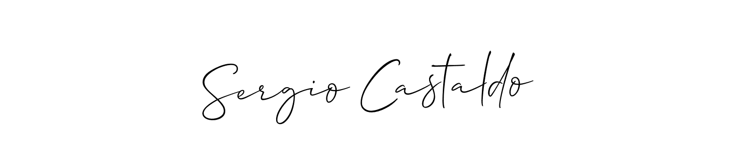 The best way (Allison_Script) to make a short signature is to pick only two or three words in your name. The name Sergio Castaldo include a total of six letters. For converting this name. Sergio Castaldo signature style 2 images and pictures png