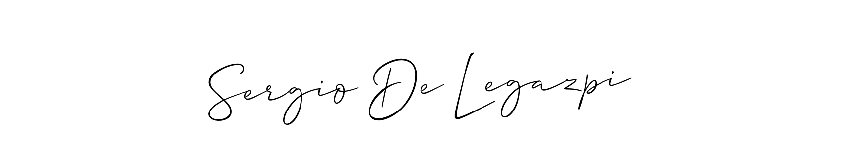 How to make Sergio De Legazpi name signature. Use Allison_Script style for creating short signs online. This is the latest handwritten sign. Sergio De Legazpi signature style 2 images and pictures png