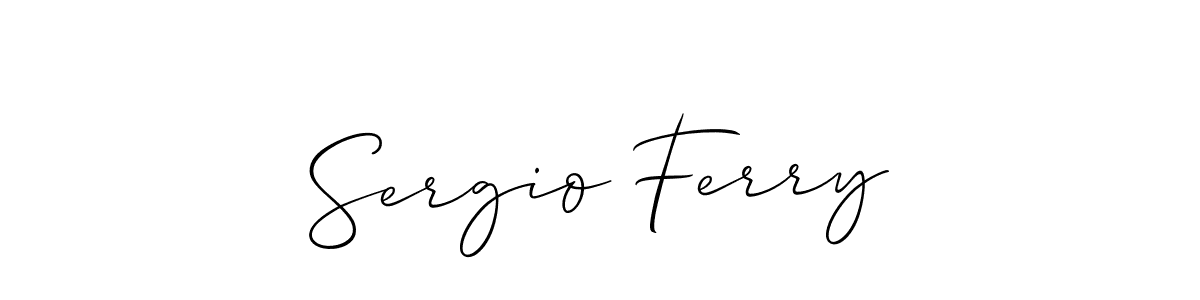 How to make Sergio Ferry signature? Allison_Script is a professional autograph style. Create handwritten signature for Sergio Ferry name. Sergio Ferry signature style 2 images and pictures png