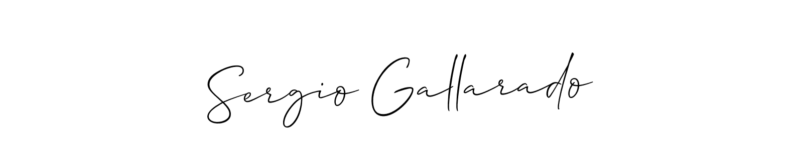 Design your own signature with our free online signature maker. With this signature software, you can create a handwritten (Allison_Script) signature for name Sergio Gallarado. Sergio Gallarado signature style 2 images and pictures png