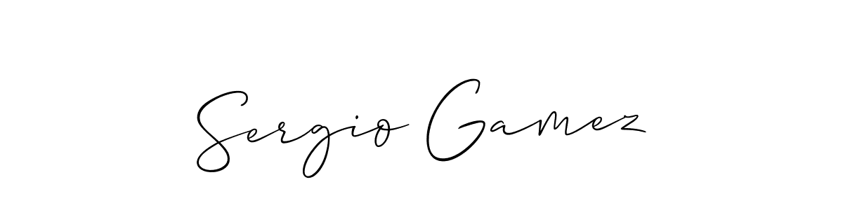 How to Draw Sergio Gamez signature style? Allison_Script is a latest design signature styles for name Sergio Gamez. Sergio Gamez signature style 2 images and pictures png