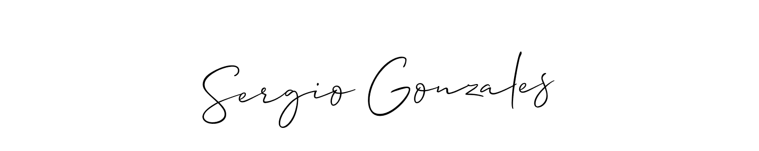 Design your own signature with our free online signature maker. With this signature software, you can create a handwritten (Allison_Script) signature for name Sergio Gonzales. Sergio Gonzales signature style 2 images and pictures png