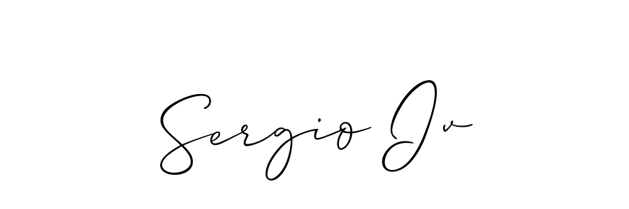 Also You can easily find your signature by using the search form. We will create Sergio Iv name handwritten signature images for you free of cost using Allison_Script sign style. Sergio Iv signature style 2 images and pictures png