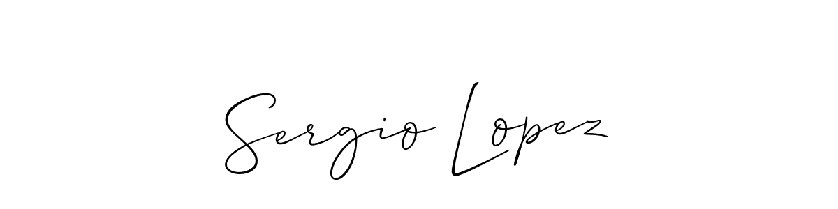 Make a short Sergio Lopez signature style. Manage your documents anywhere anytime using Allison_Script. Create and add eSignatures, submit forms, share and send files easily. Sergio Lopez signature style 2 images and pictures png