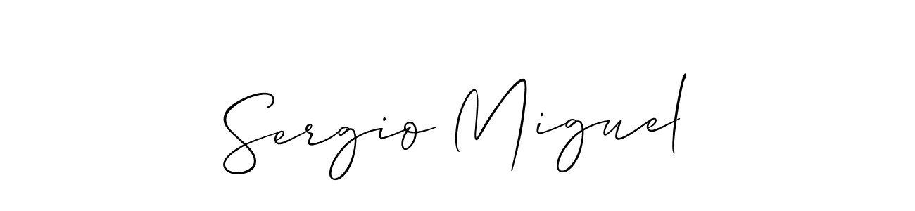 It looks lik you need a new signature style for name Sergio Miguel. Design unique handwritten (Allison_Script) signature with our free signature maker in just a few clicks. Sergio Miguel signature style 2 images and pictures png