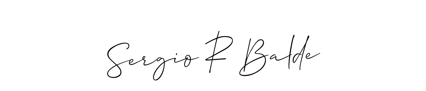Check out images of Autograph of Sergio R Balde name. Actor Sergio R Balde Signature Style. Allison_Script is a professional sign style online. Sergio R Balde signature style 2 images and pictures png