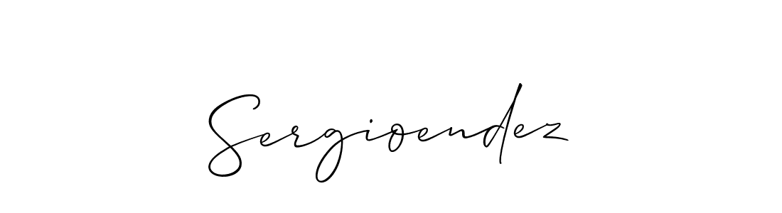 How to make Sergioendez name signature. Use Allison_Script style for creating short signs online. This is the latest handwritten sign. Sergioendez signature style 2 images and pictures png