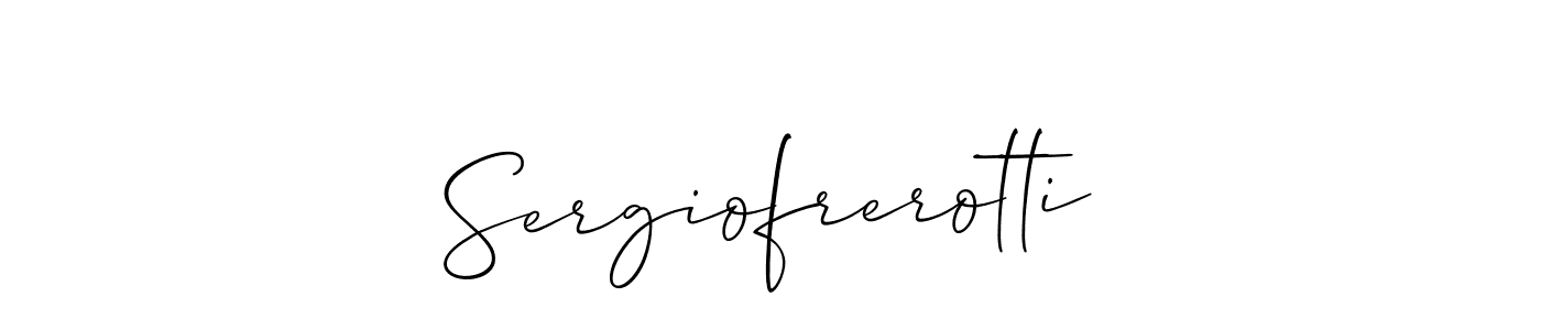 How to Draw Sergiofrerotti signature style? Allison_Script is a latest design signature styles for name Sergiofrerotti. Sergiofrerotti signature style 2 images and pictures png