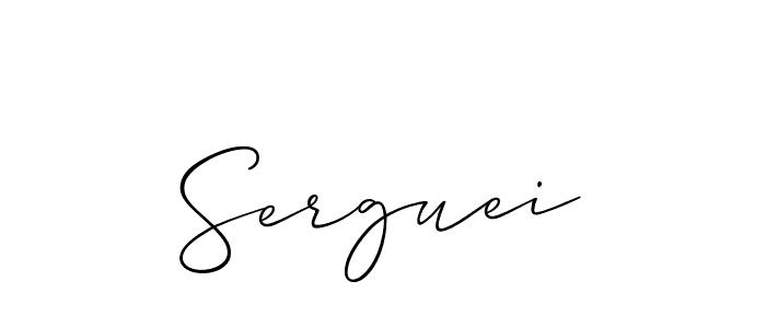 Create a beautiful signature design for name Serguei. With this signature (Allison_Script) fonts, you can make a handwritten signature for free. Serguei signature style 2 images and pictures png