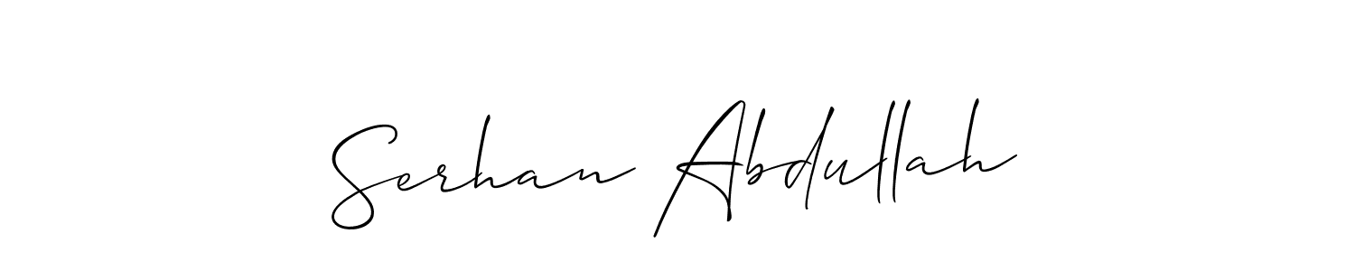 This is the best signature style for the Serhan Abdullah name. Also you like these signature font (Allison_Script). Mix name signature. Serhan Abdullah signature style 2 images and pictures png