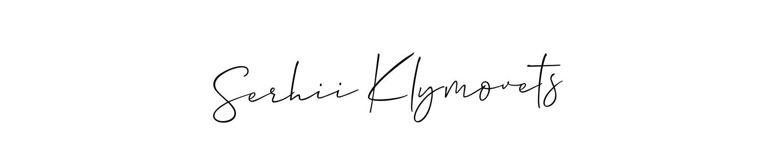 Serhii Klymovets stylish signature style. Best Handwritten Sign (Allison_Script) for my name. Handwritten Signature Collection Ideas for my name Serhii Klymovets. Serhii Klymovets signature style 2 images and pictures png